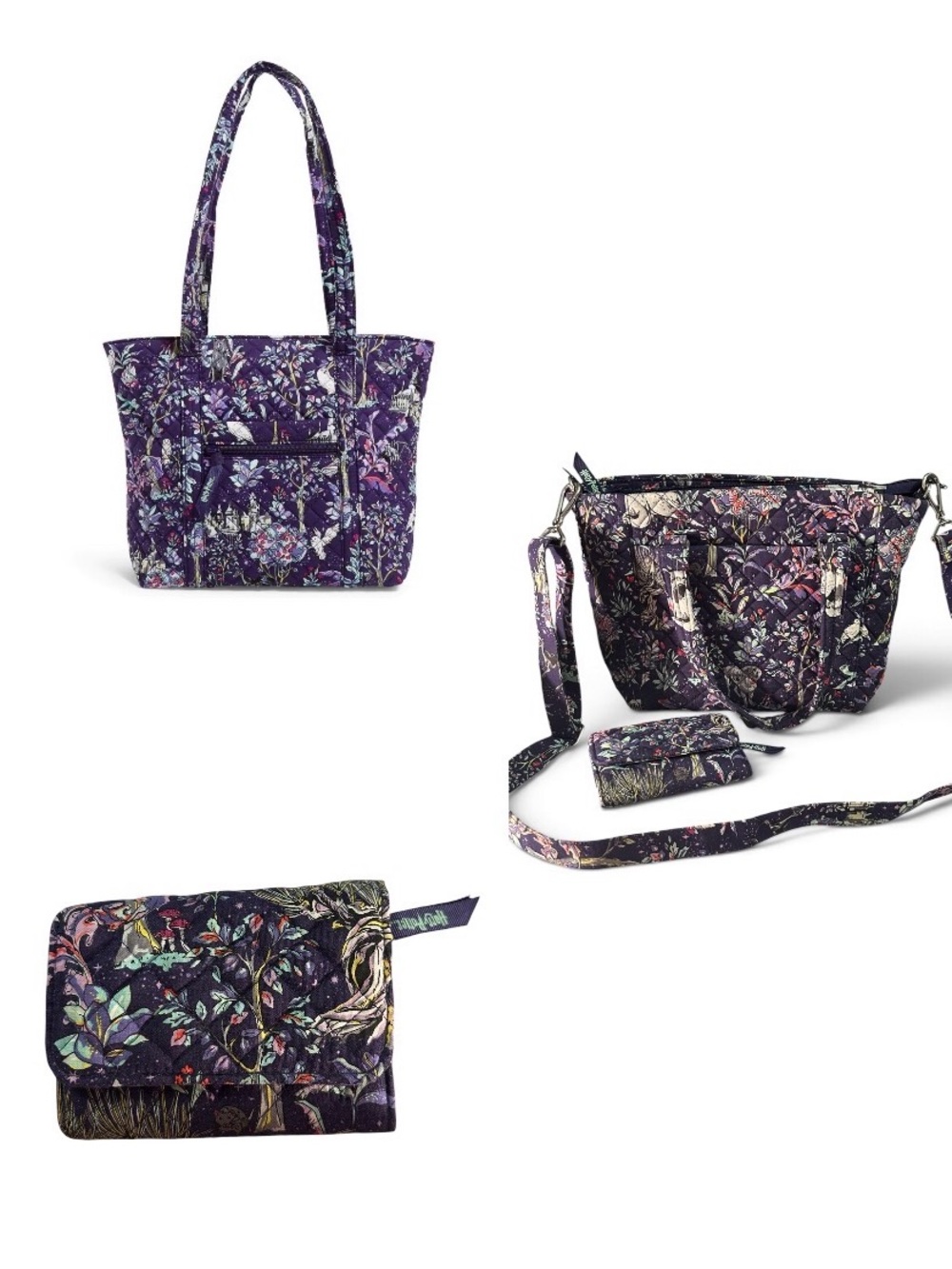 Vera Bradley NWOT Harry Potter Forbidden Forest Tote and Wallet